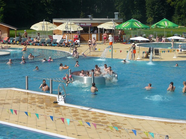 Koupališti Flošna v Hradci Králové.