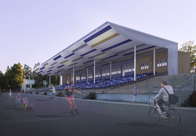 Kladenské Sletiště získá nové zastřešení tribuny