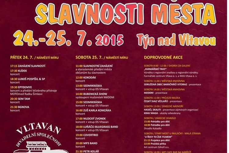 10. Vltavotýnské slavnosti se ponesou v divadelním duchu