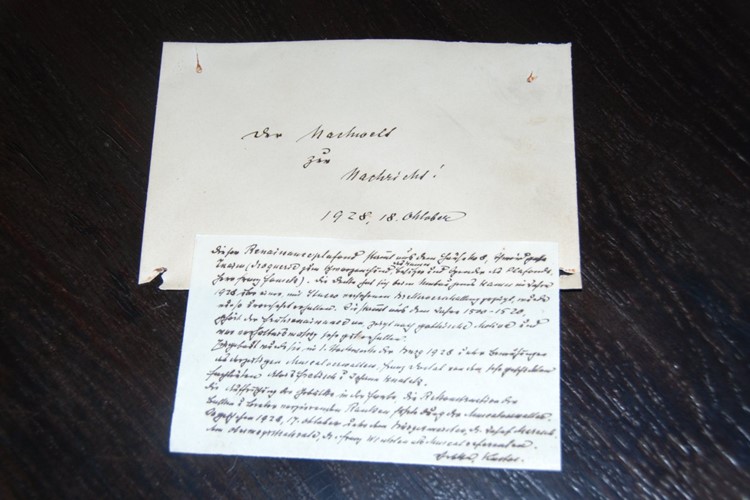 Při obnově stropu na znojemském hradě se našel Vrbkův vzkaz z roku 1928