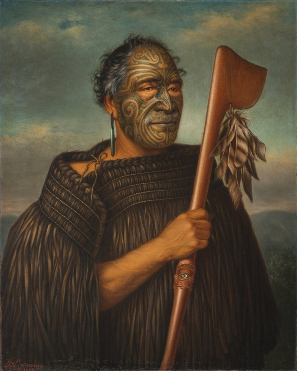 Gottfried Lindauer Tamati Waka Nene, 1890 
88 x 70 cm, olej na plátně 
Auckland Art Gallery Toi o Tamaki, dar Henryho E. Partridge, 1915