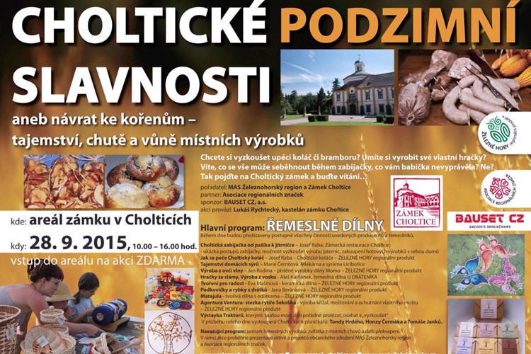 Na zámku v Cholticích můžete navštívit Choltické podzimní slavnosti