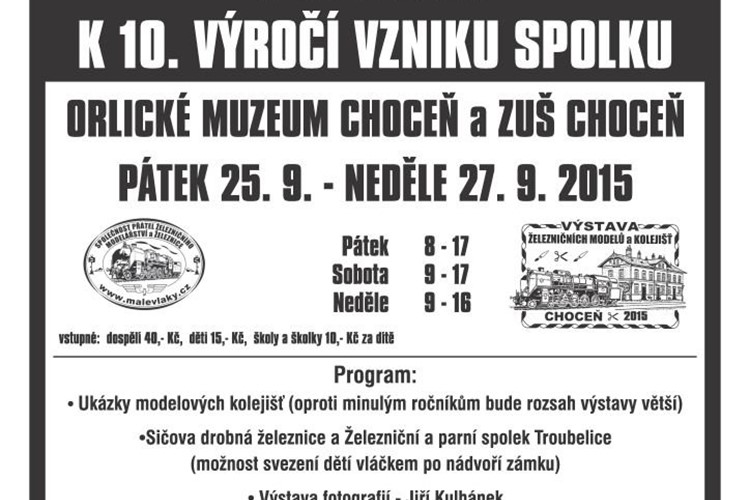 Velká výstava železničních modelů a kolejišť v choceňském zámku