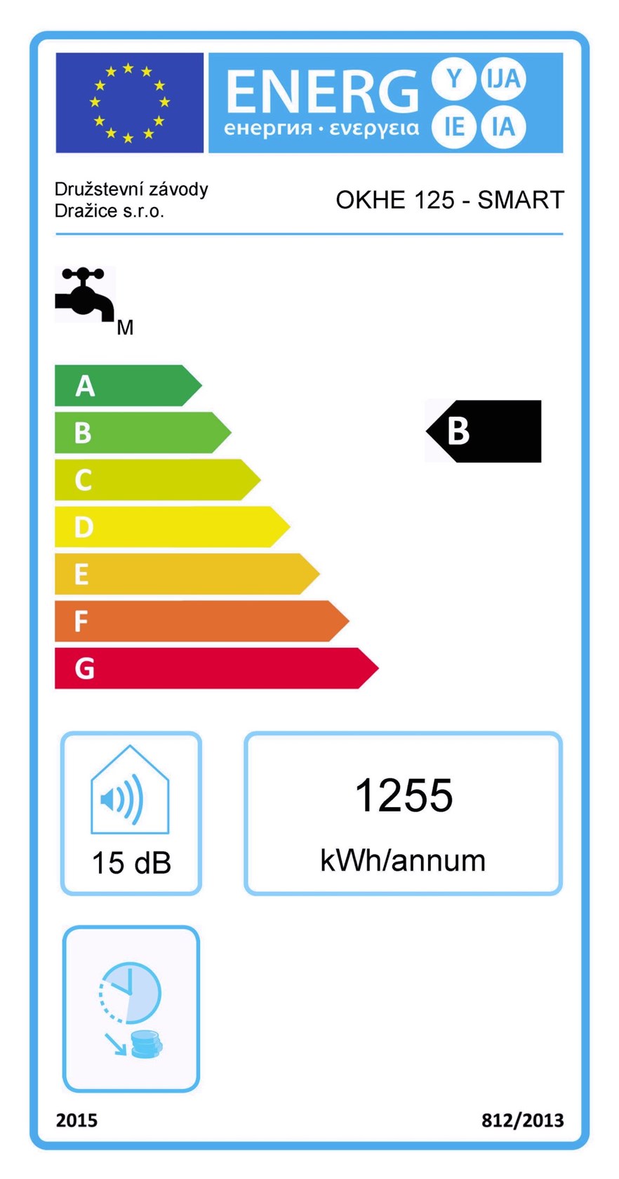 Energetický štítek OKHE 125 SMART.
