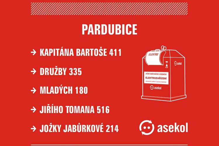 Obyvatelé Pardubic dostanou červené tašky na vysloužilá elektrozařízení