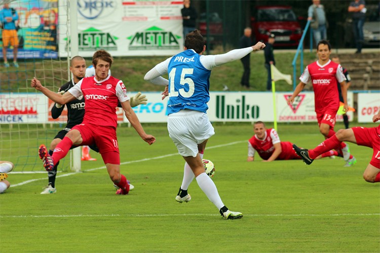 Táborsko porazilo Pardubice a stoupá v tabulce vzhůru