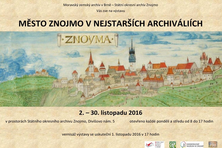 Výstava Město Znojmo v nejstarších archiváliích i 17. listopadu 