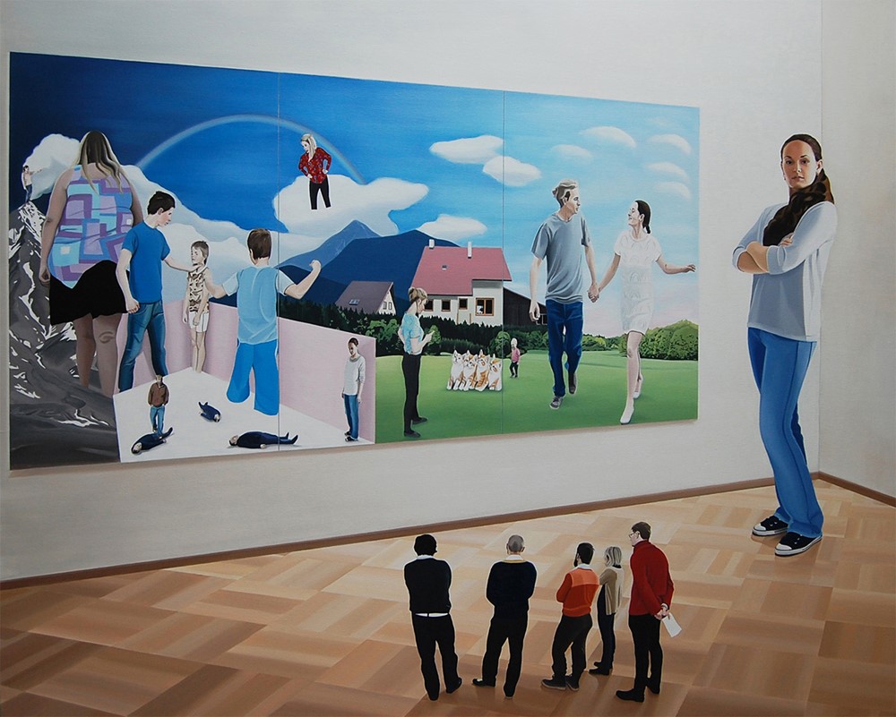Kamila Maliňáková – Koláž, 2014, olej na plátně 160 x 200 cm