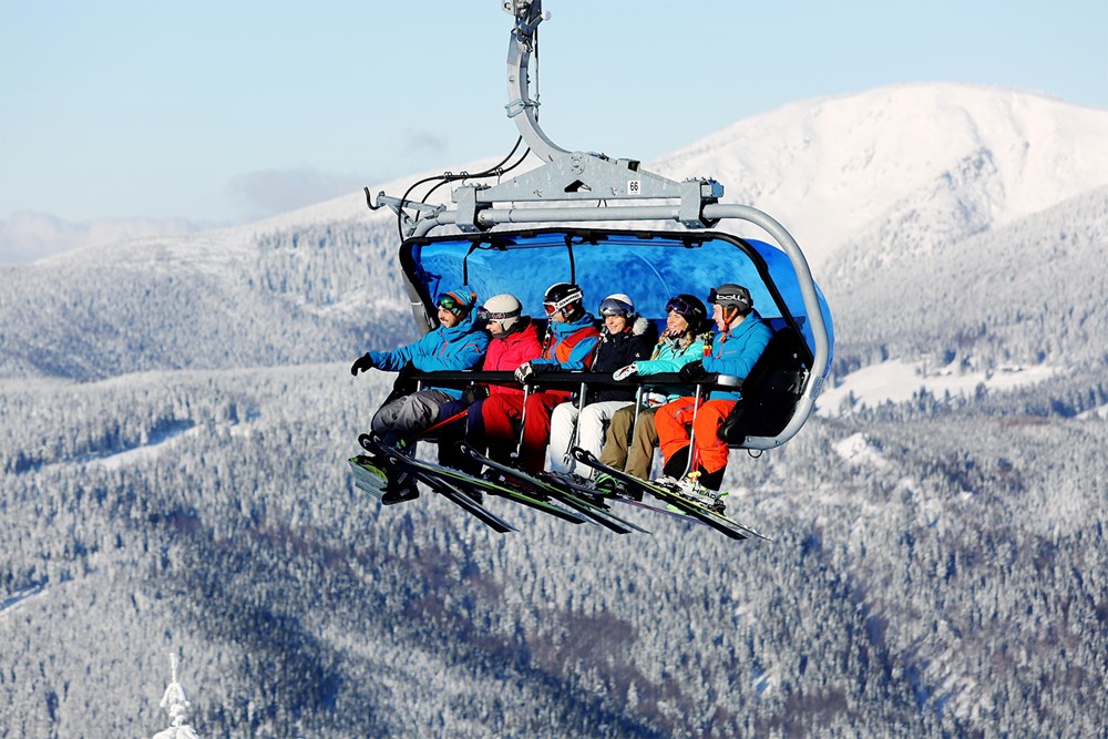 Skiareál Špindlerův Mlýn.