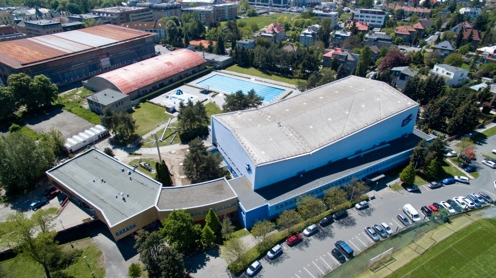 Plavecký stadion v Olomouci.