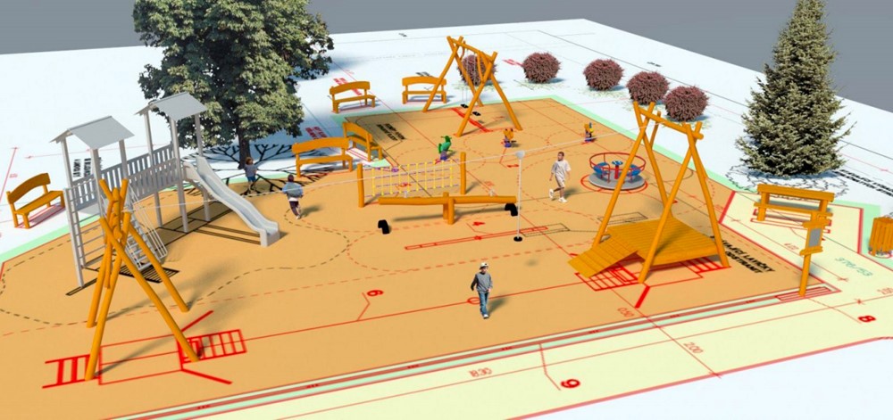 Vizualizace - Klidová relaxační zóna ve starých Příměticích - vítězný projekt z městských částí.