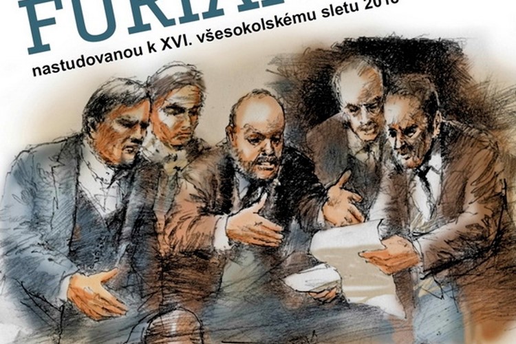 Hra Naši Furianti ve valašskomeziříčské sokolovně  