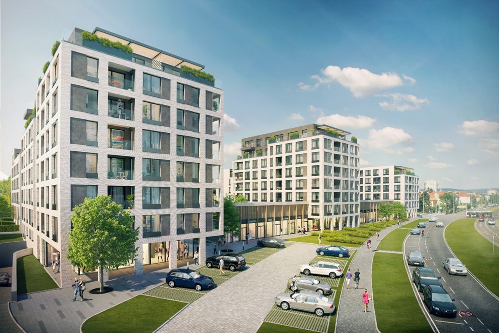 Energeticky pasivní projekt Green Port Strašnice - vizualizace.